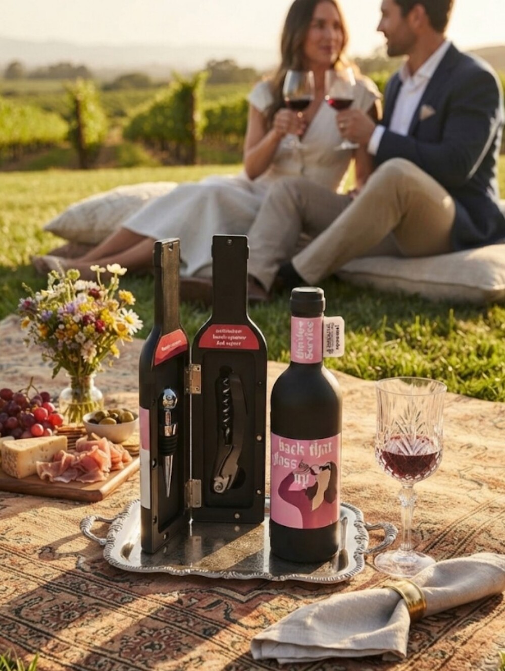 🍷Modern Monkey "Back That Glass Up" Wine Essentials Set – NWOT🍷